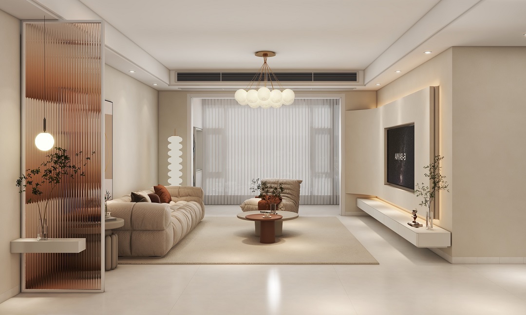 南寧毛坯新房裝修-現代簡約-客廳